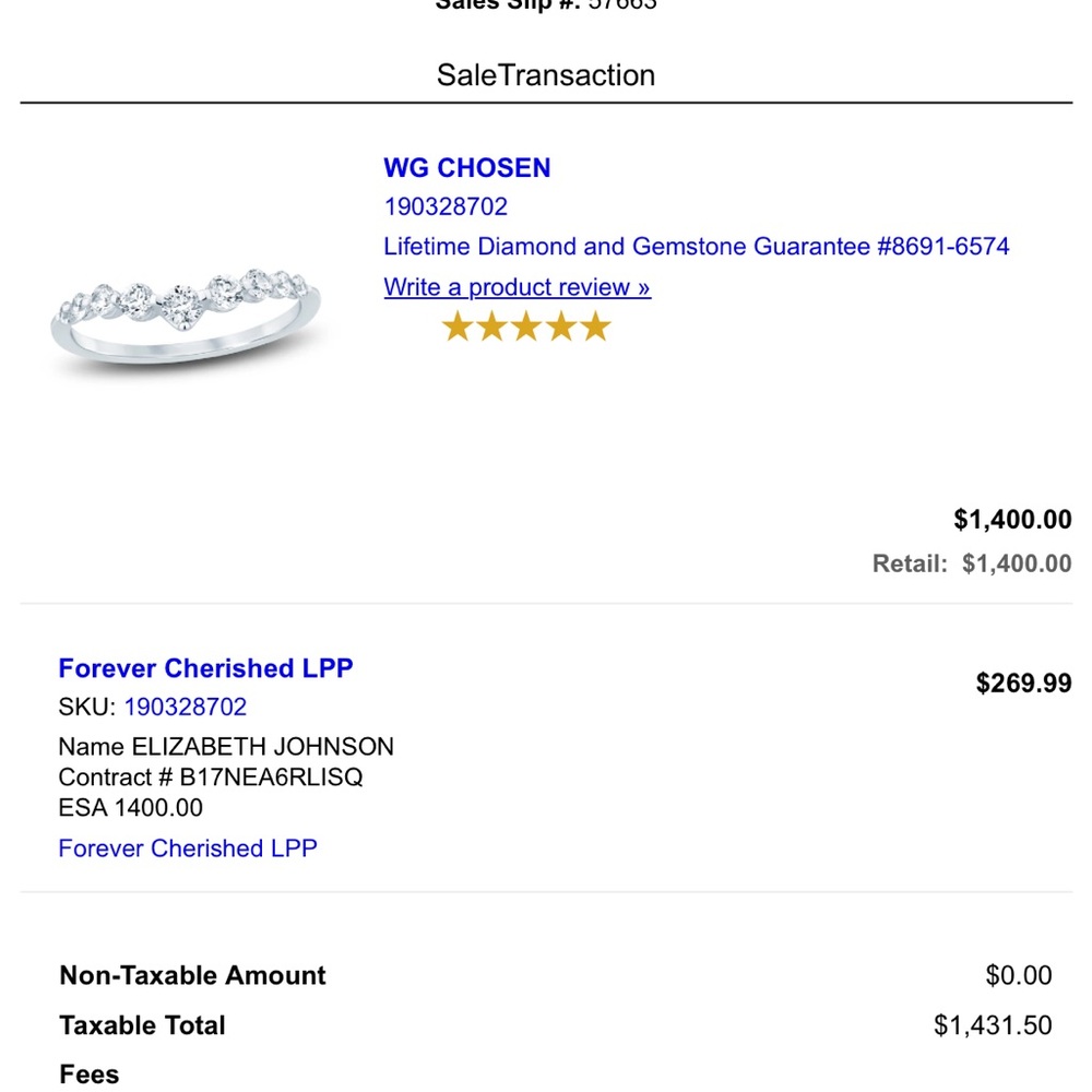 White gold diamond chevron wedding band - Picture 6 of 6